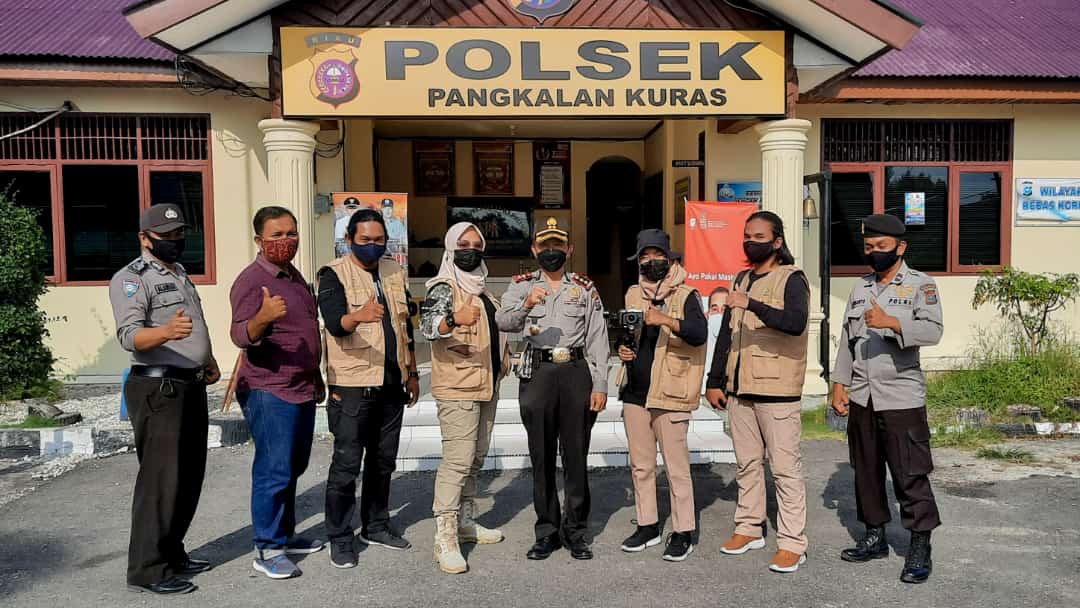 Kunjungi Polsek Pangkalan Kuras, Tim F3 Agency Media Partner Disambutan Hangat Kapolsek