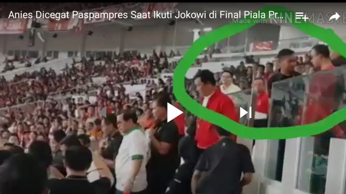 Video : Heboh Rekaman Anies Dicegat Paspampres Saat Ikuti Jokowi Menyerahkan Piala Presiden