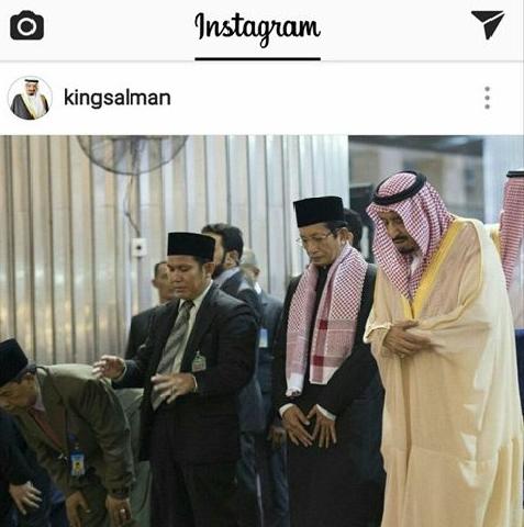 Sholat Berdekatan, Rusli Effendi Muncul di Instagram Raja Salman