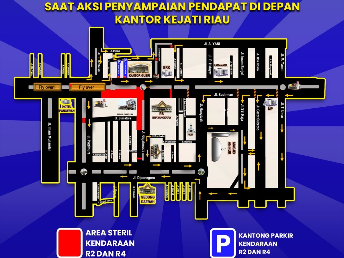Satlantas Alihkan Arus, Ribuan Mahasiswa Bersiap Gelar Aksi di Depan Kejati Riau