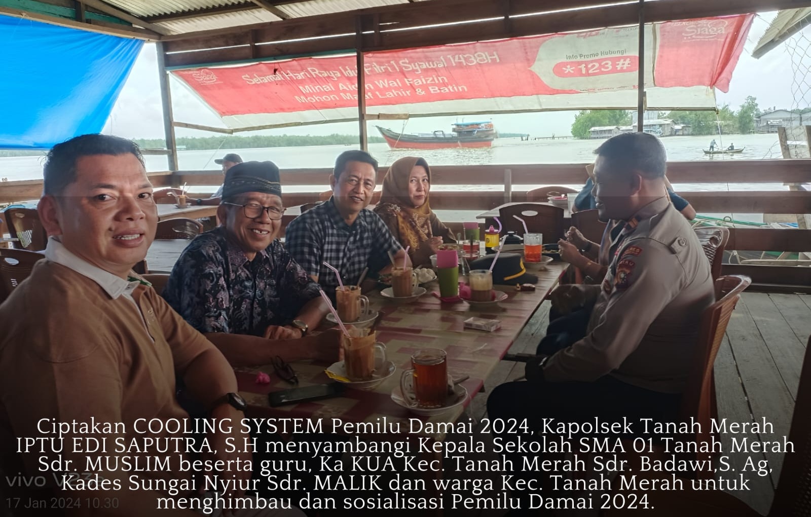 Kapolsek Tanah Merah Sambangi SMA 01 dalam Rangka Pemilu 2024