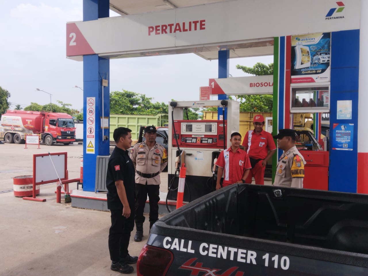 Polsek Kempas Ingatkan Petugas SPBU, Waspada Kejahatan Selama Kampanye