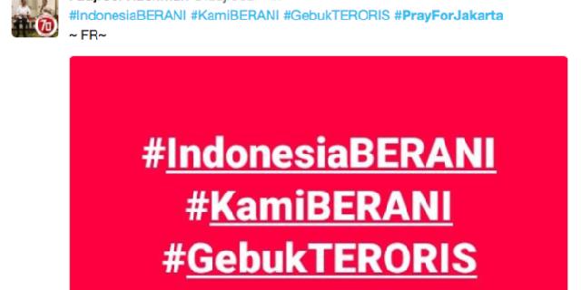 #PrayForJakarta Menggema di jagad Twitter