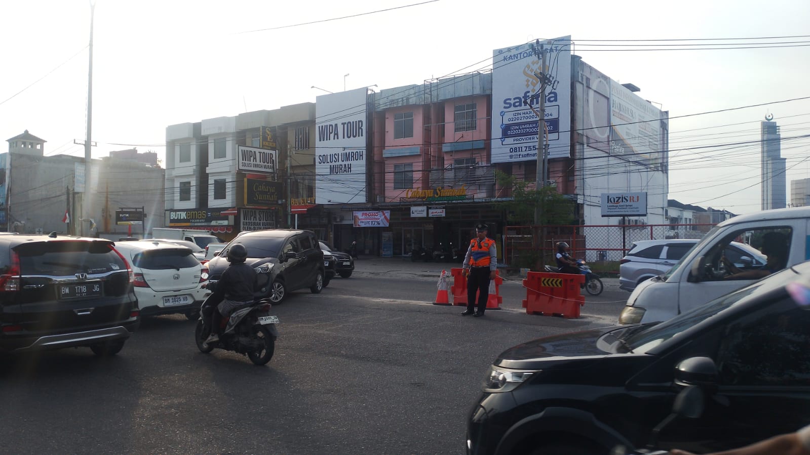U-Turn di Depan Masjid Raudhatul Jannah Tuanku Tambusai Pekanbaru Kembali Dibuka