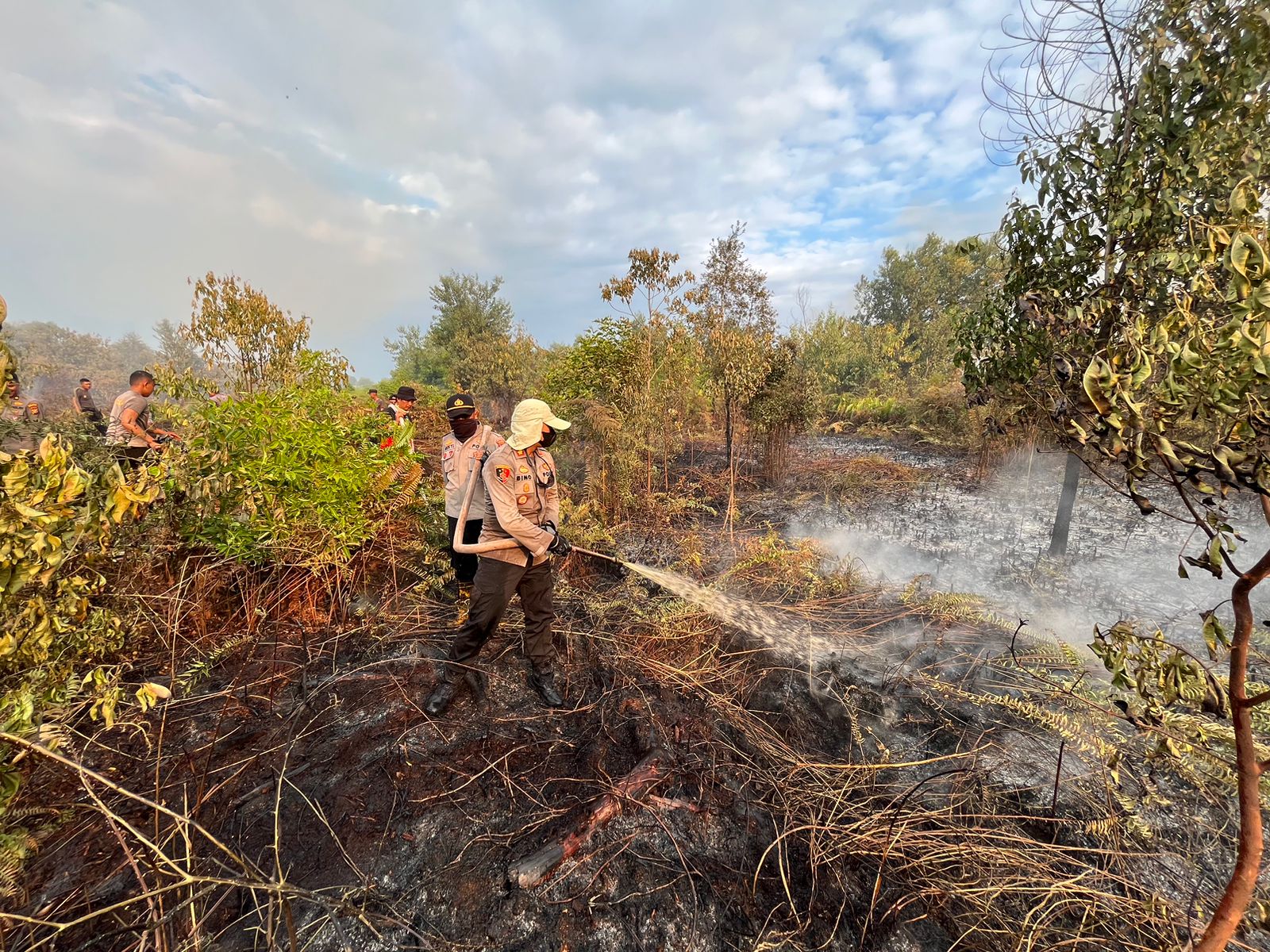 20 Hektar Lahan Bekas PT RRL di Bengkalis Terbakar