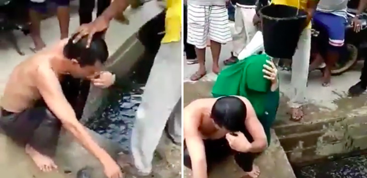 Video Detik-detik Kepala Bappeda Disiram Air Comberan Bersama Pegawai Honorer