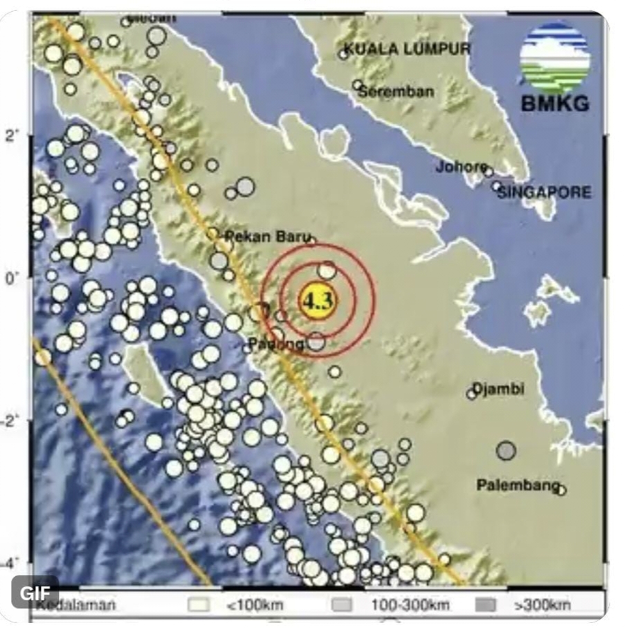 Gempa Magnitudo 4,3 Guncang Kuansing