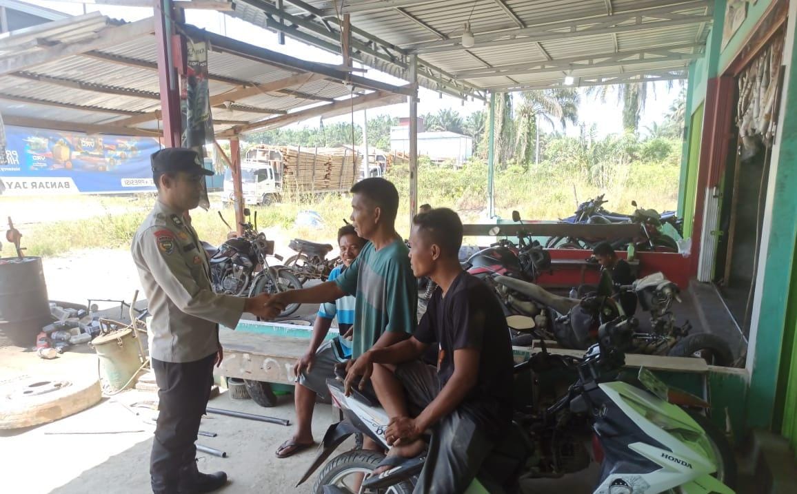 Polsek Langgam Sosialisasikan Waktu Pemungutan Suara untuk Cegah Golput