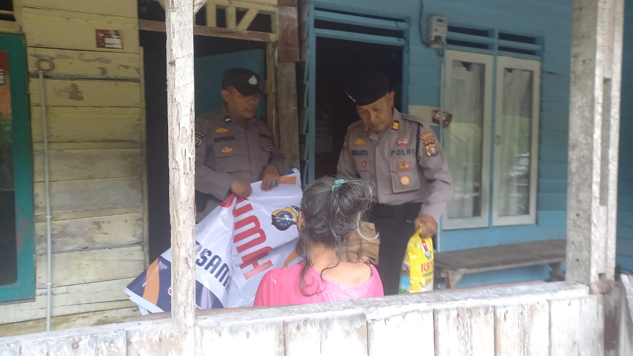 Sembako Jadi Saksi, Polsek Mandau Serukan Pilkada Damai 2024