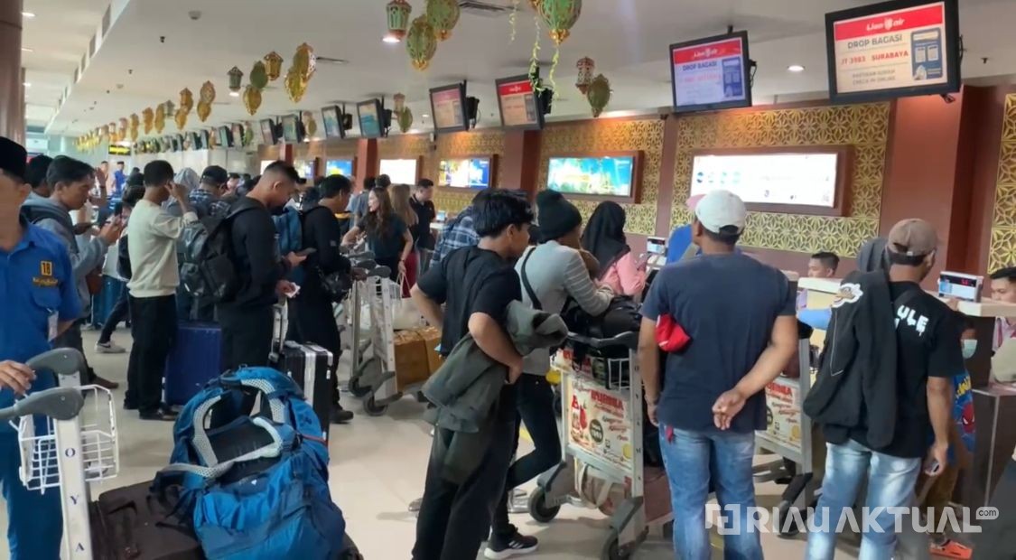 H-5 Lebaran Idul Fitri 2025, Penumpang di Bandara SSK II Pekanbaru Terus Meningkat