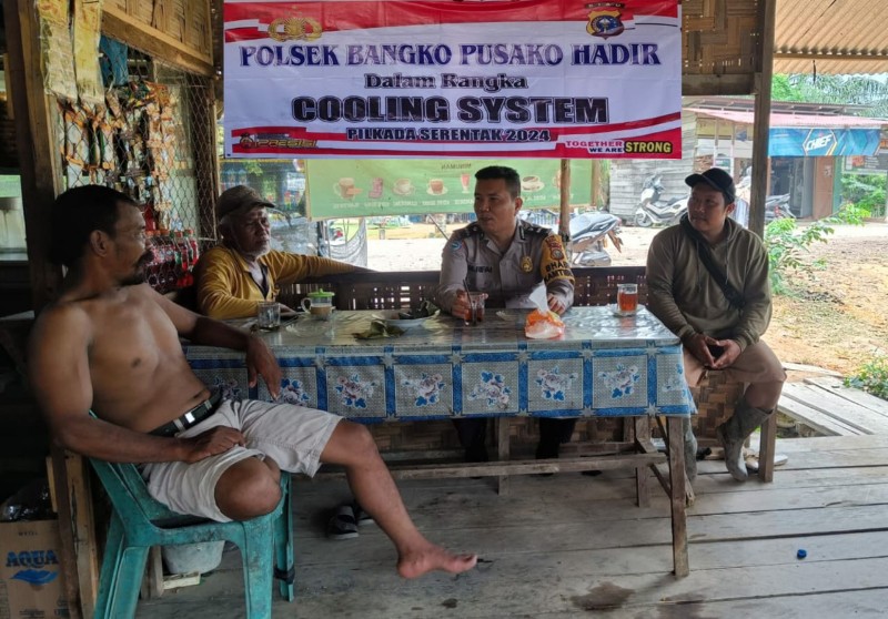Polsek Bangko Pusako Laksanakan Inisiatif Cooling System untuk Mendukung Pilkada Damai 2024