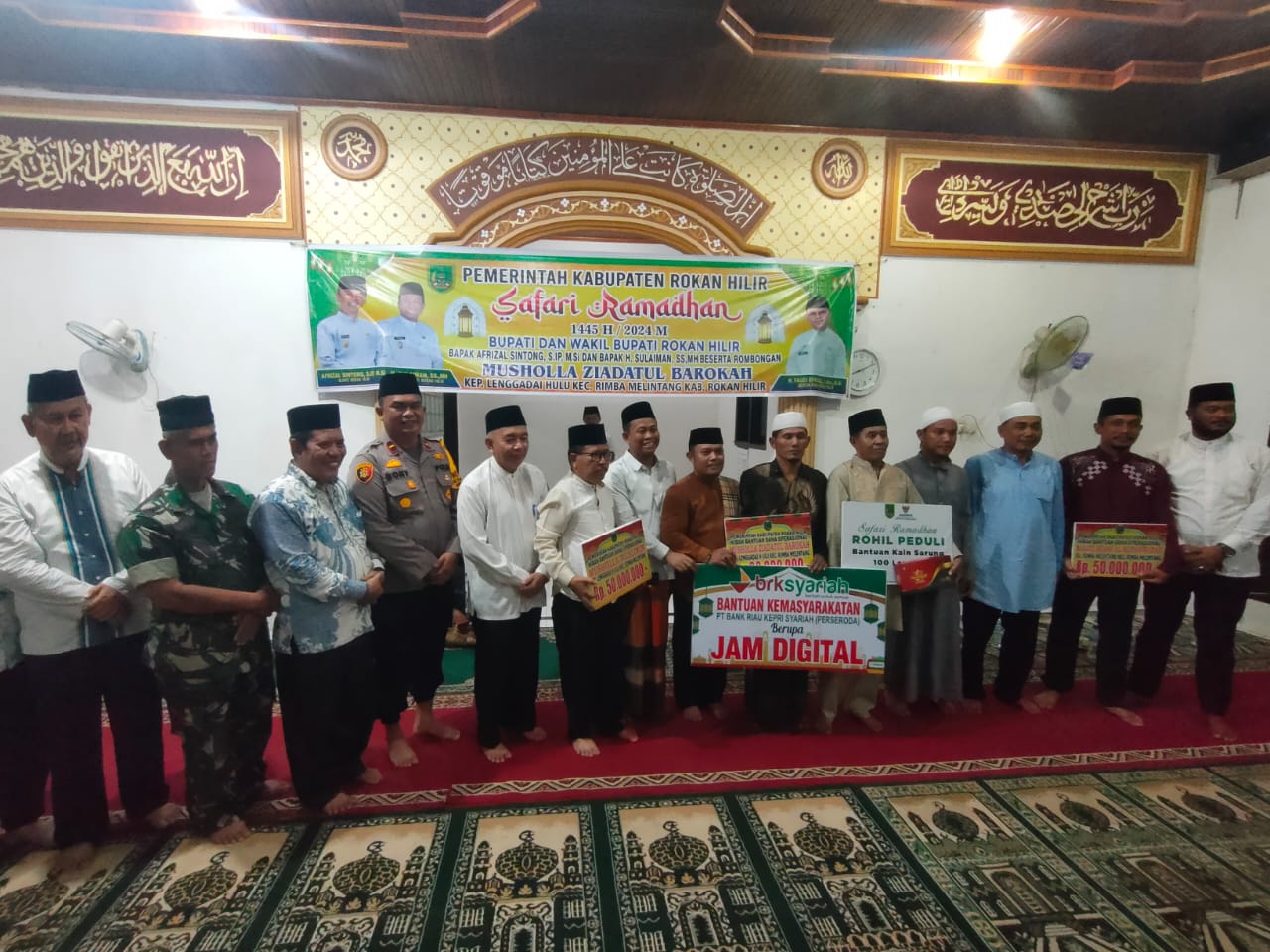 Kapolsek Rimba Melintang Berikan Pengawalan Safari Ramadhan Pemerintah Kabupaten Rohil