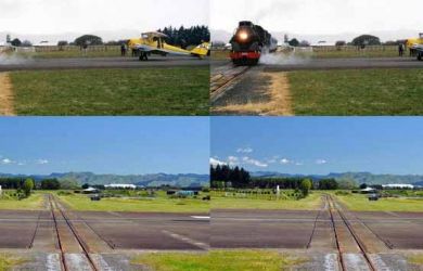 Di Bandara Ini Pesawat Harus Berhenti dan Mengalah Demi Kereta Lewat