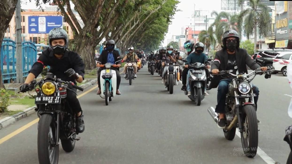 Ratusan Bikers Kumpulkan Donasi Untuk Ibu Jariah Penderita Kanker Servik Di Pekanbaru