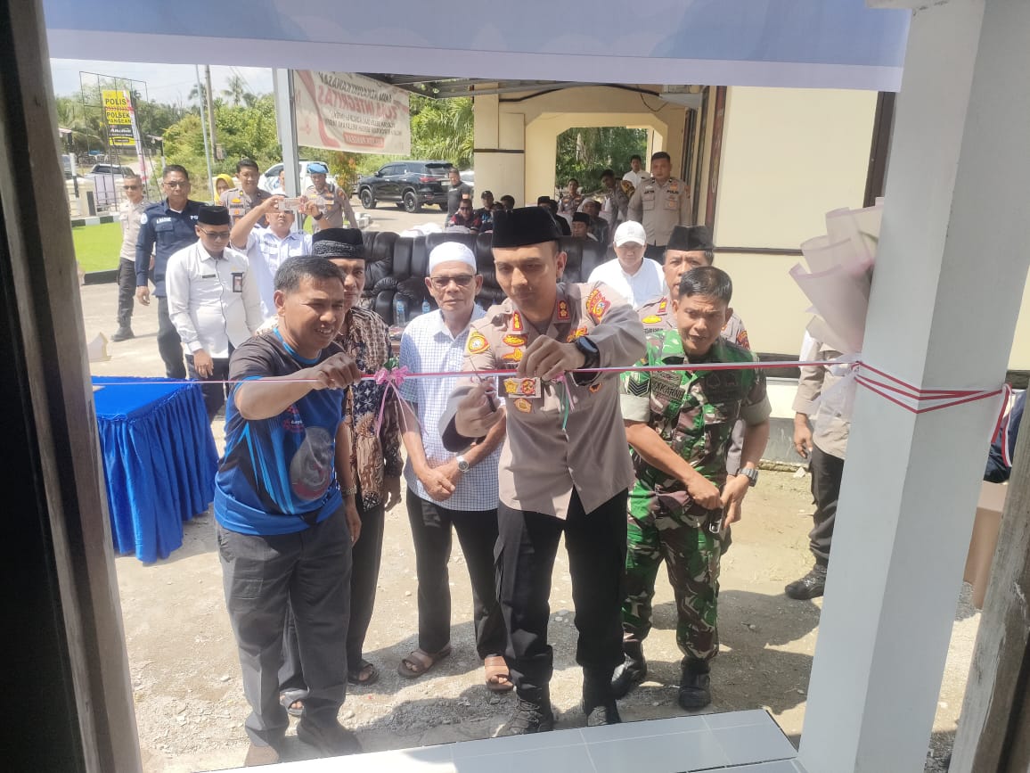 Kapolres Kuansing Resmikan Musala At-Taubah di Polsek Pangean