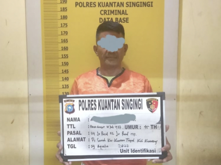 Satresnarkoba Polres Kuansing Amankan Pria Diduga Penyalahguna Narkotika