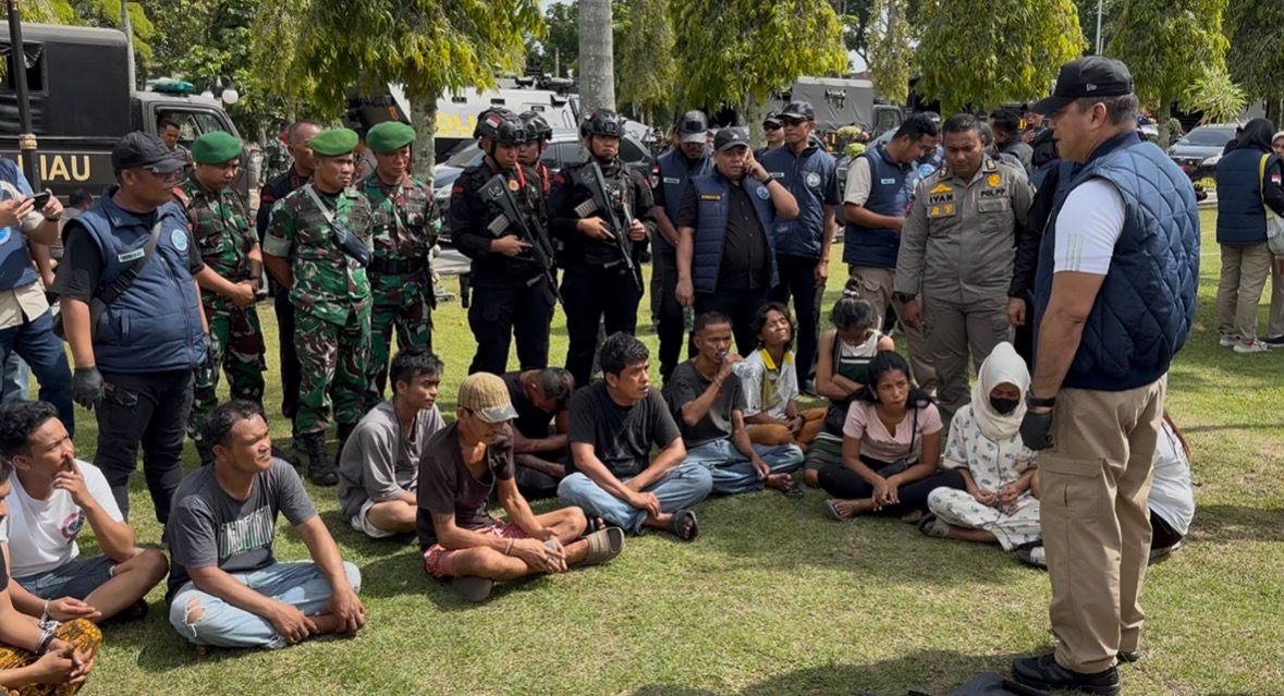 Razia Narkoba di Pangeran Hidayat, BNNP Riau Amankan 14 Orang