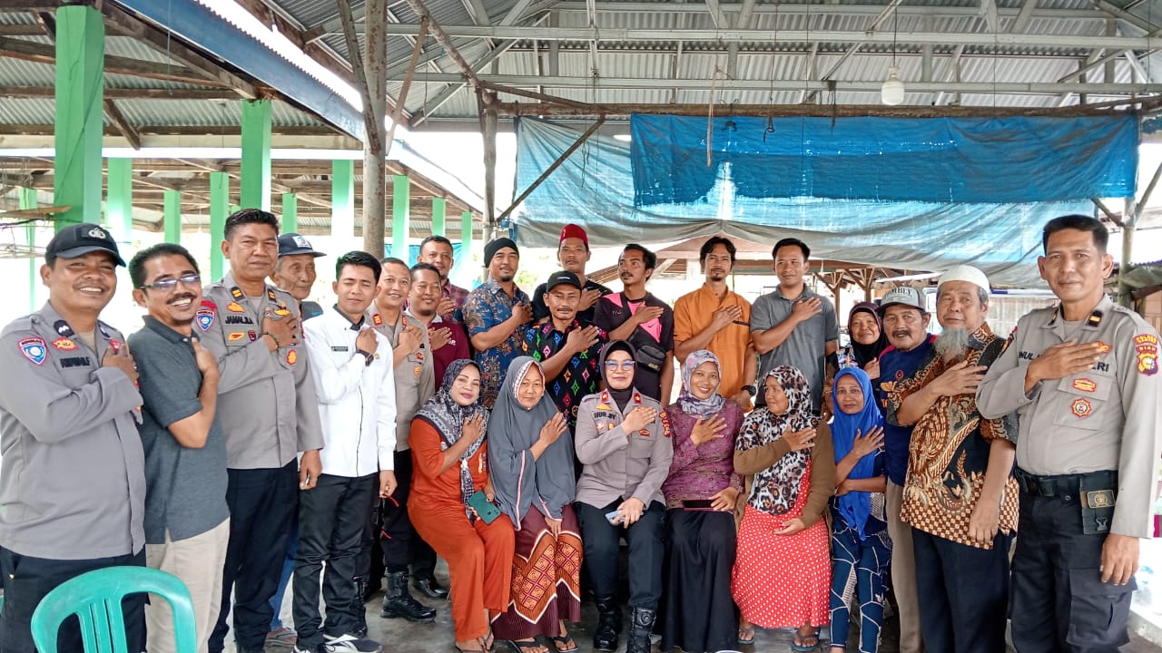 Kapolsek Tapung Kompol Nur Keliling Pasar Imbau Masyarakat Sukseskan Pemilu