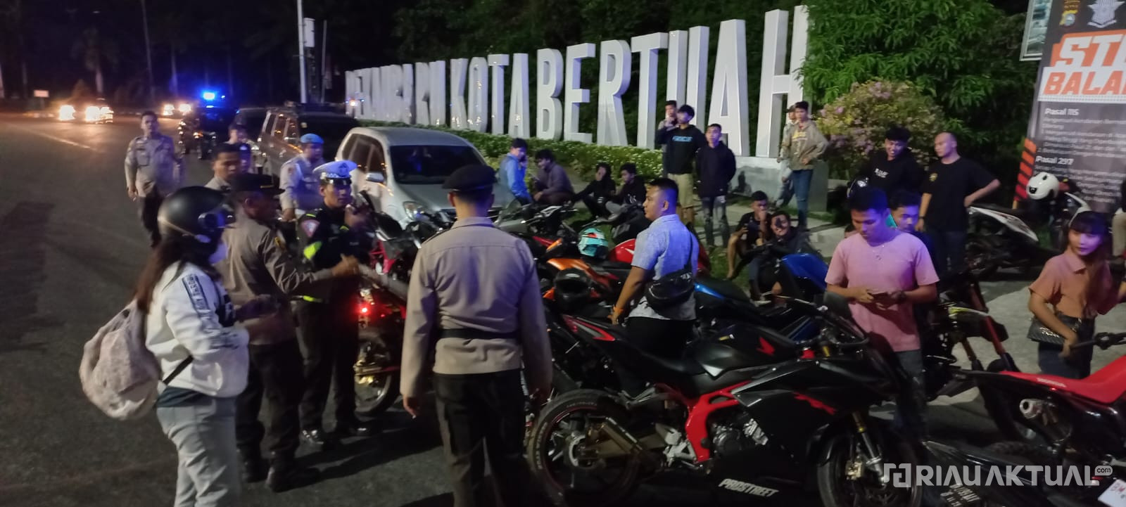 Penertiban Balap Liar dan Antisipasi Kriminal Jalanan, Polisi Amankan Belasan Motor
