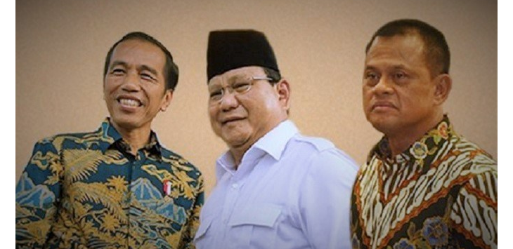 Survei LKPI! Jokowi Melorot, Prabowo dan Gatot Nurmantyo Melejit