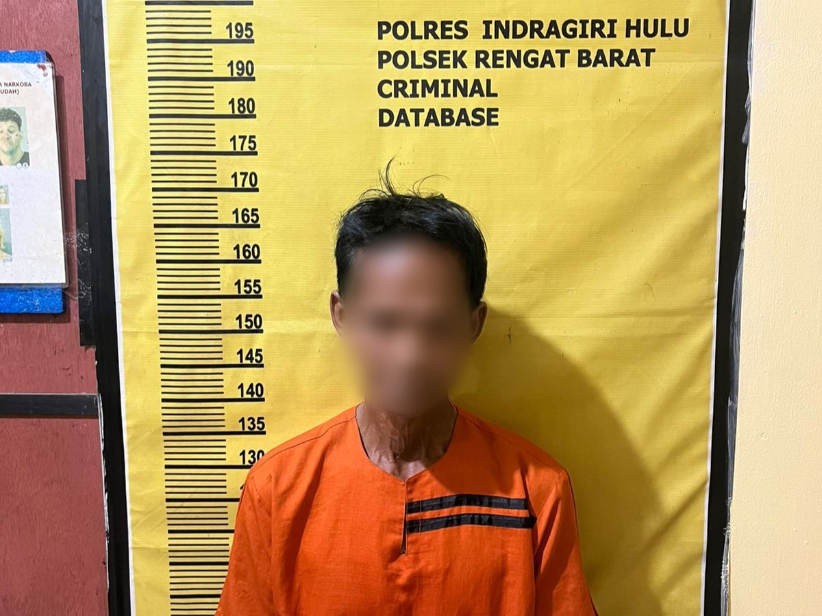 Kakek di Pematang Reba Inhu Ditangkap saat Coba Kabur Bawa Sabu