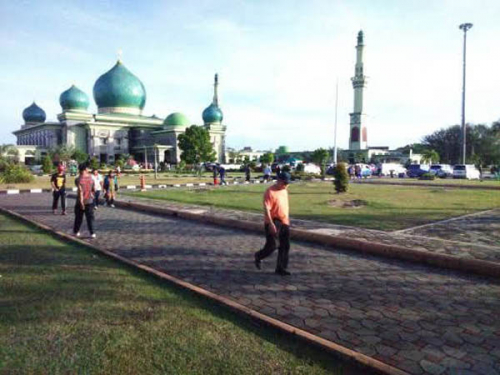 Aktivitas Olahraga di Komplek Masjid An Nur Pekanbaru Tak Diizinkan Lagi