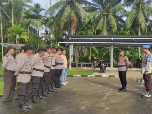 Apel Kesiapan Personil PAM TPS Polsek Gaung Menjelang Pemilu 2024