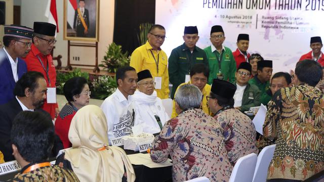 KPU Coret PSI dan Perindo Dari Daftar Parpol Pengusung Jokowi