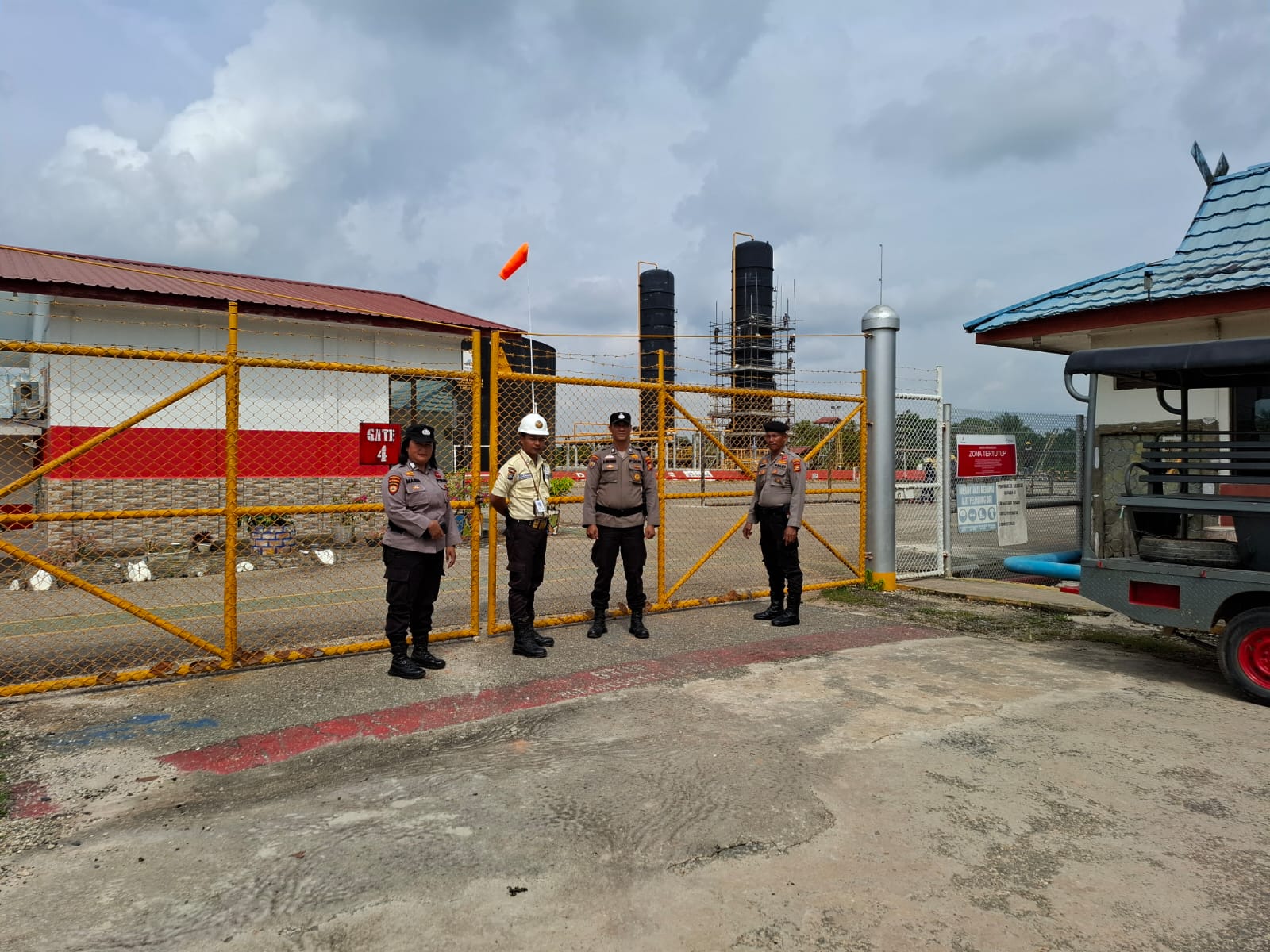 Polsek Bangko Pusako Gelar Patroli Rutin di Areal Vital Pertamina Hulu Rokan