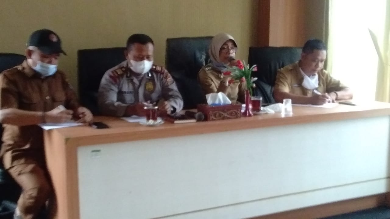 Camat Bunut Gelar Rakor Penanggulangan Penyebaran Covid-19