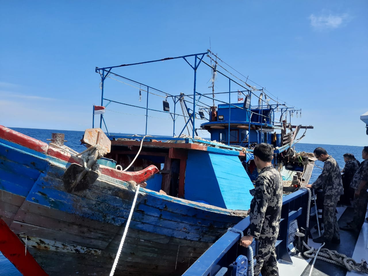 KKP Tangkap 7 Kapal Pukat Harimau Asal Sumut di Perairan Rohil