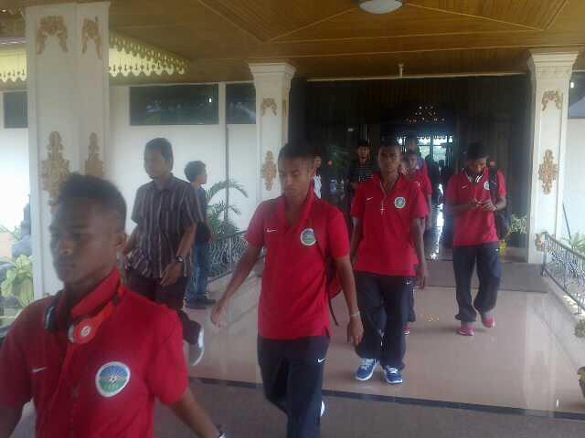 Berkekuatan Penuh  Tim Timor leste  Mendarat di Pekanbaru