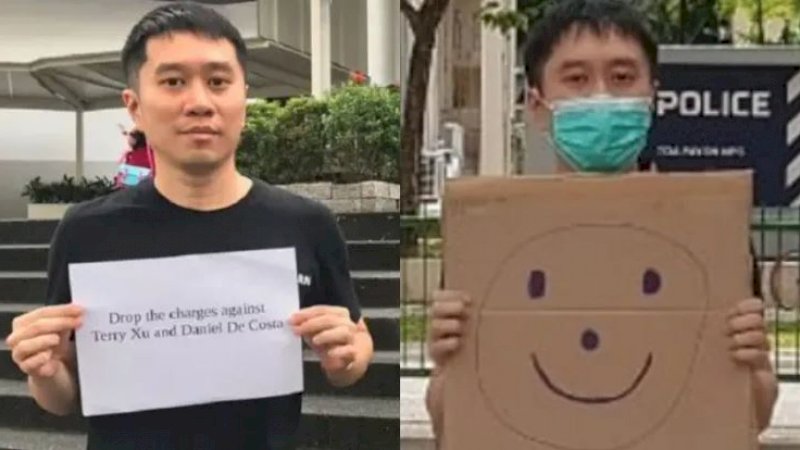 Karena Protes dengan Gambar Wajah Tersenyum di Publik, Pria Ini Didakwa Pemerintah Singapura
