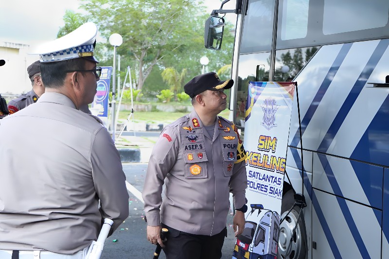 AKBP Asep Resmikan Pelayanan SIM Keliling Polres Siak