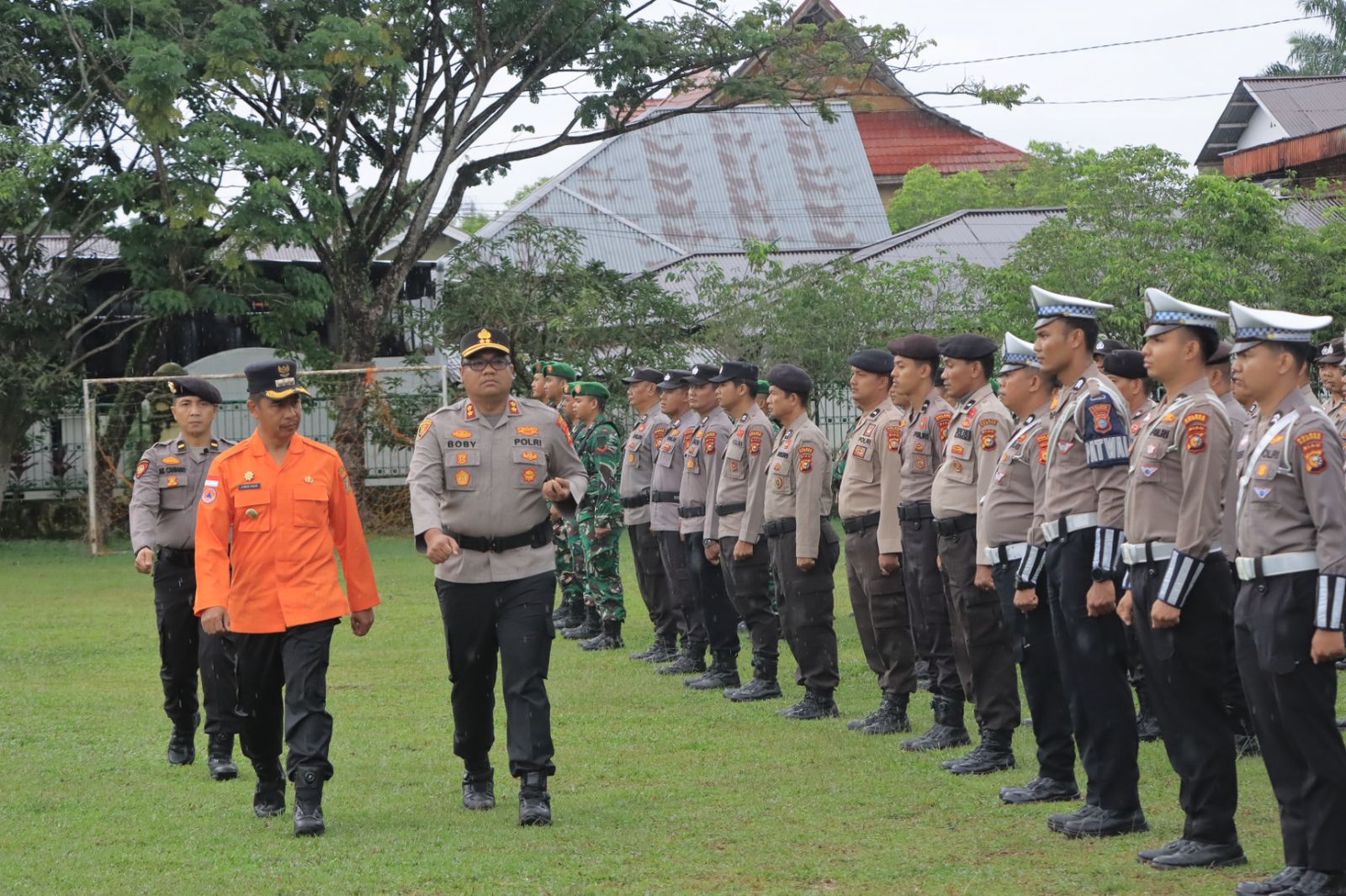 Hadapi Ancaman Bencana, Bupati dan Kapolres Kampar Pimpin Apel Siaga Banjir