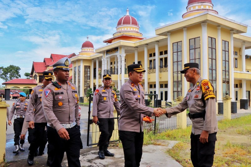 Wakapolres Rokan Hilir Pimpin Simulasi Pengamanan Jelang Pilkada 2024