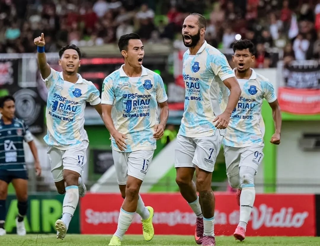 Menang Dramatis, PSPS Pekanbaru Bawa Pulang 3 Poin dari Tegal