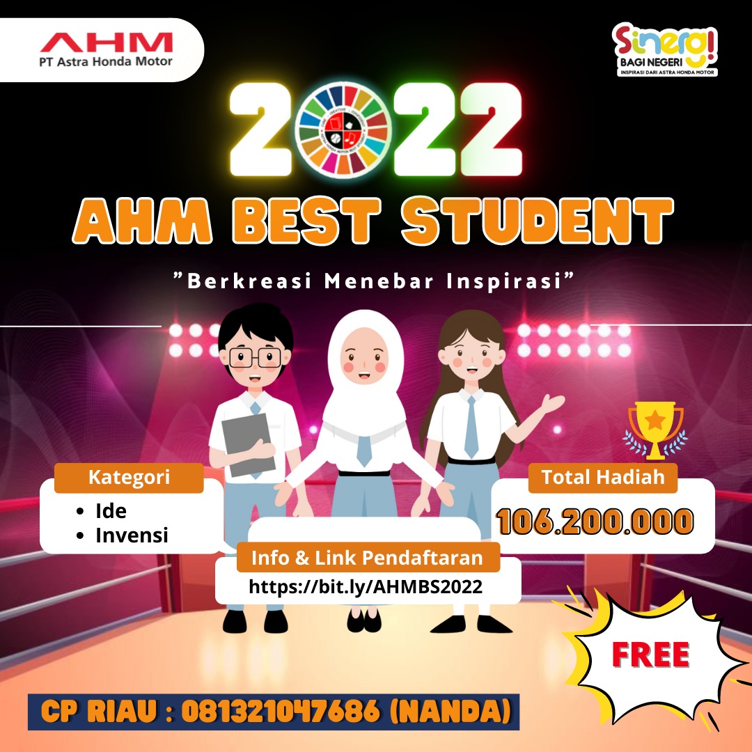 Daftar Astra Honda Motor Best Student 2022, Raih Hadiah Ratusan Juta Rupiah