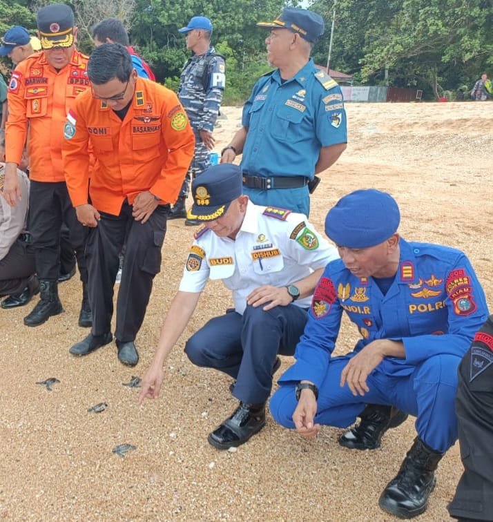 Lestarikan Penyu di Pulau Jemur, Polres Rohil Sampaikan Pesan Pemilu Damai