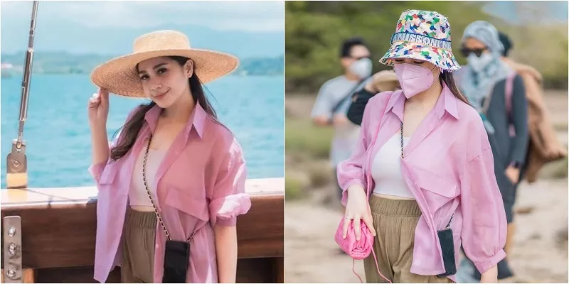 Nagita Slavina di Labuan Bajo, Cantik Pakai Topi Maria Mercedes!