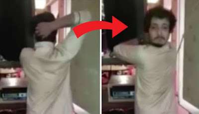 Kepala Pria Berputar 180 Derajat, Lihat Videonya