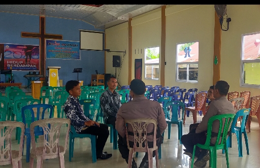 Polsek Bangko Pusako Gelar Program Minggu Kasih, Ajak Jemaat Gereja Jaga Kamtibmas