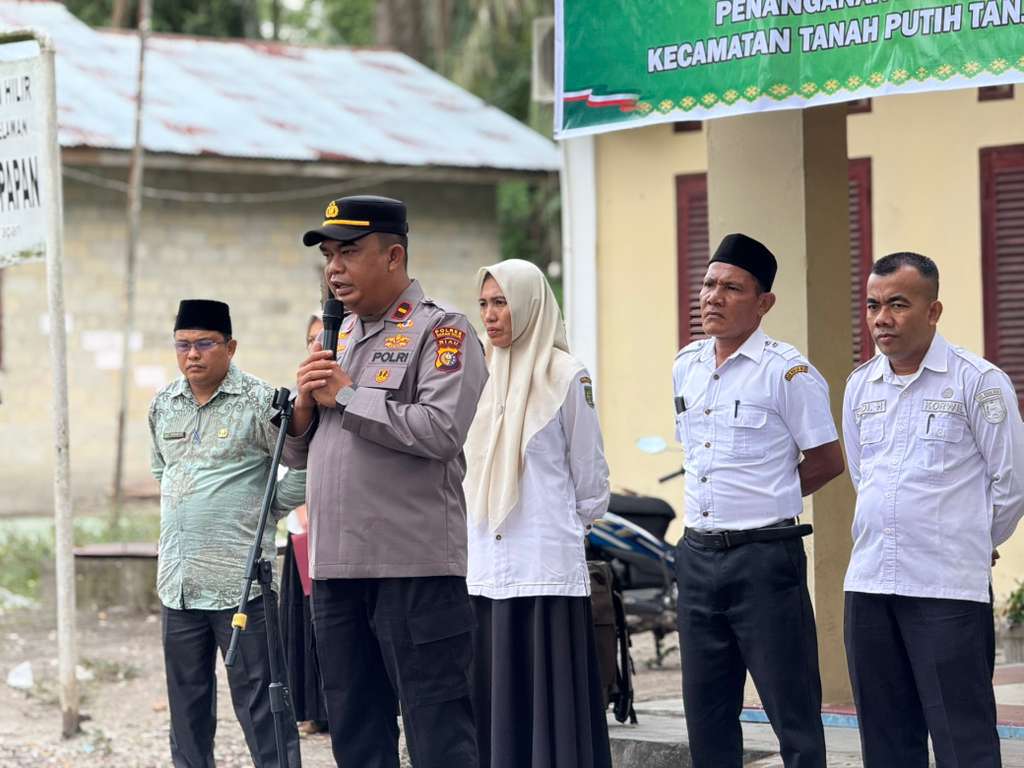 Siaga Musim Hujan, Polsek Tanah Putih Tanjung Melawan dan Forkopimcam Gelar Apel Kesiapsiagaan Banjir