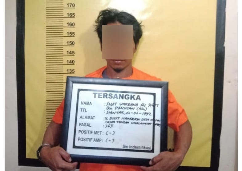 Pencuri Sepeda Motor Di Salah Satu Rumah Makan di Pekanbaru Dirungkus