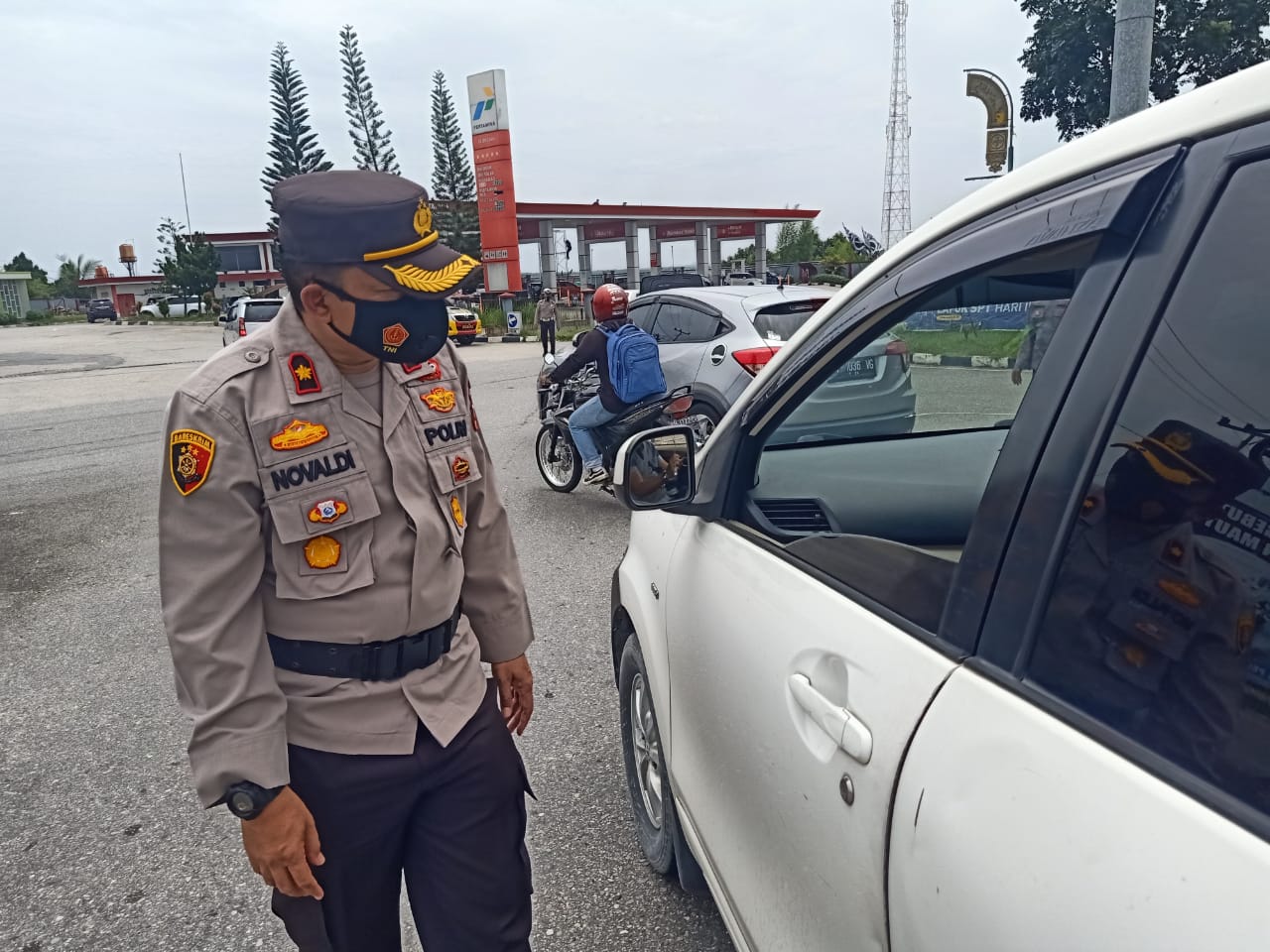 Polsek Pangkalan Kerinci Gelar Razia Antisipasi Pengerahan Massa ke Musda KNPI Riau