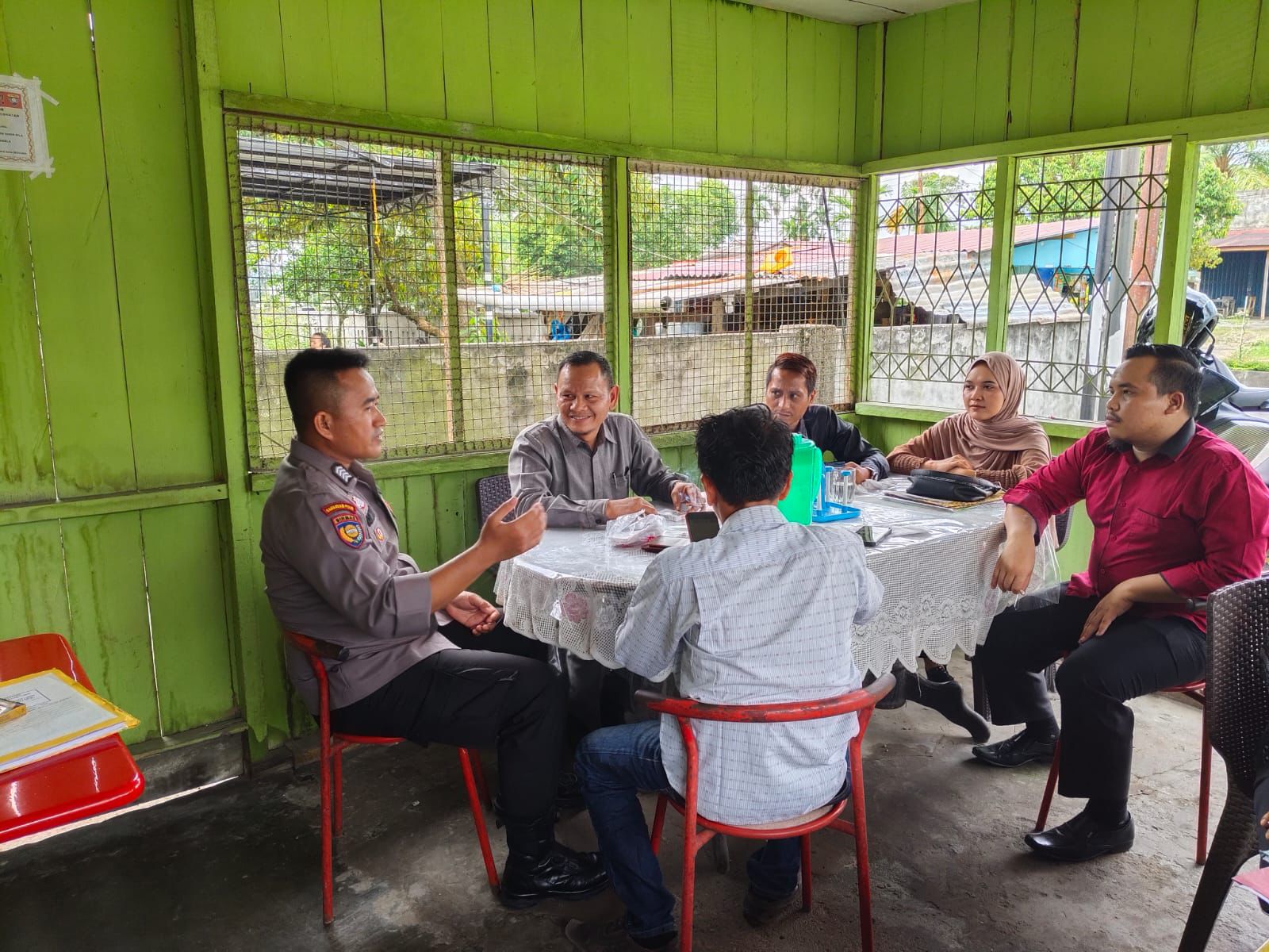 Personil Sat Binmas Polres Rohul Gelar Cooling System Bersama Advokat Kondang