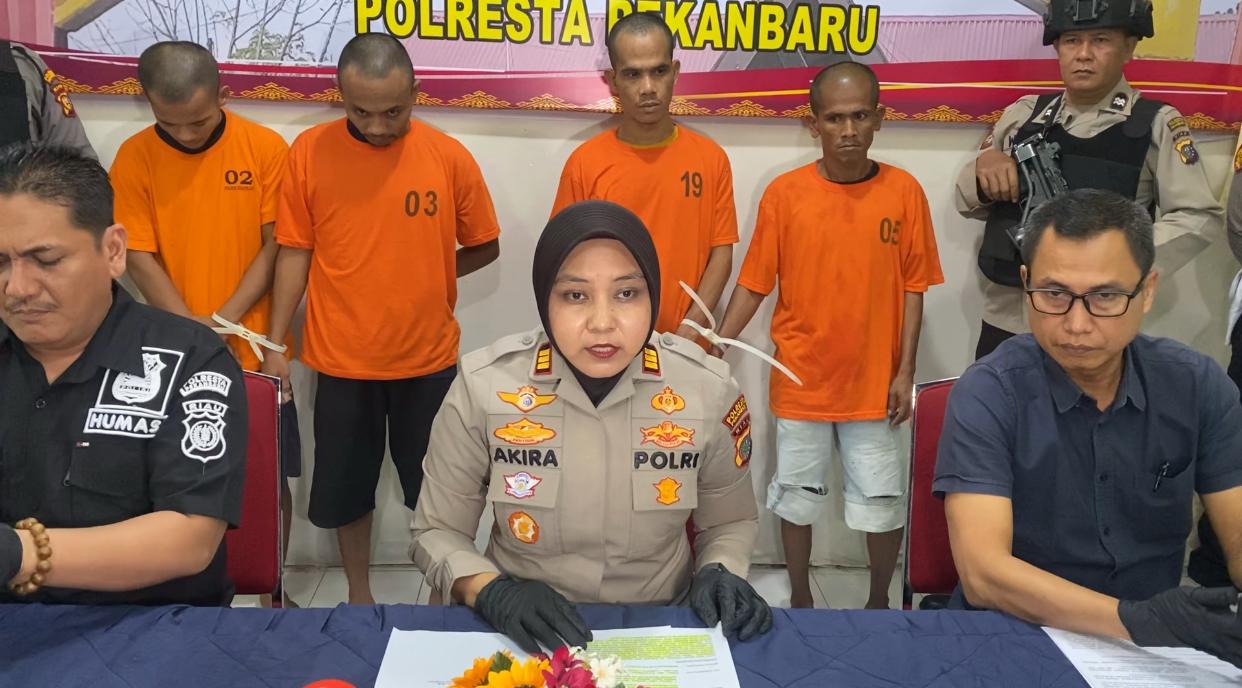 Polsek Senapelan Berhasil Ringkus Komplotan Pencuri Besi di Pekanbaru