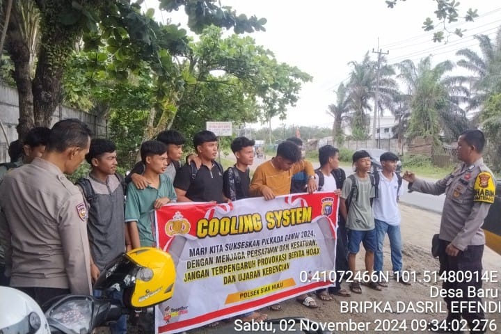 Polsek Siak Hulu Imbau Warga Dukung Pilkada Damai