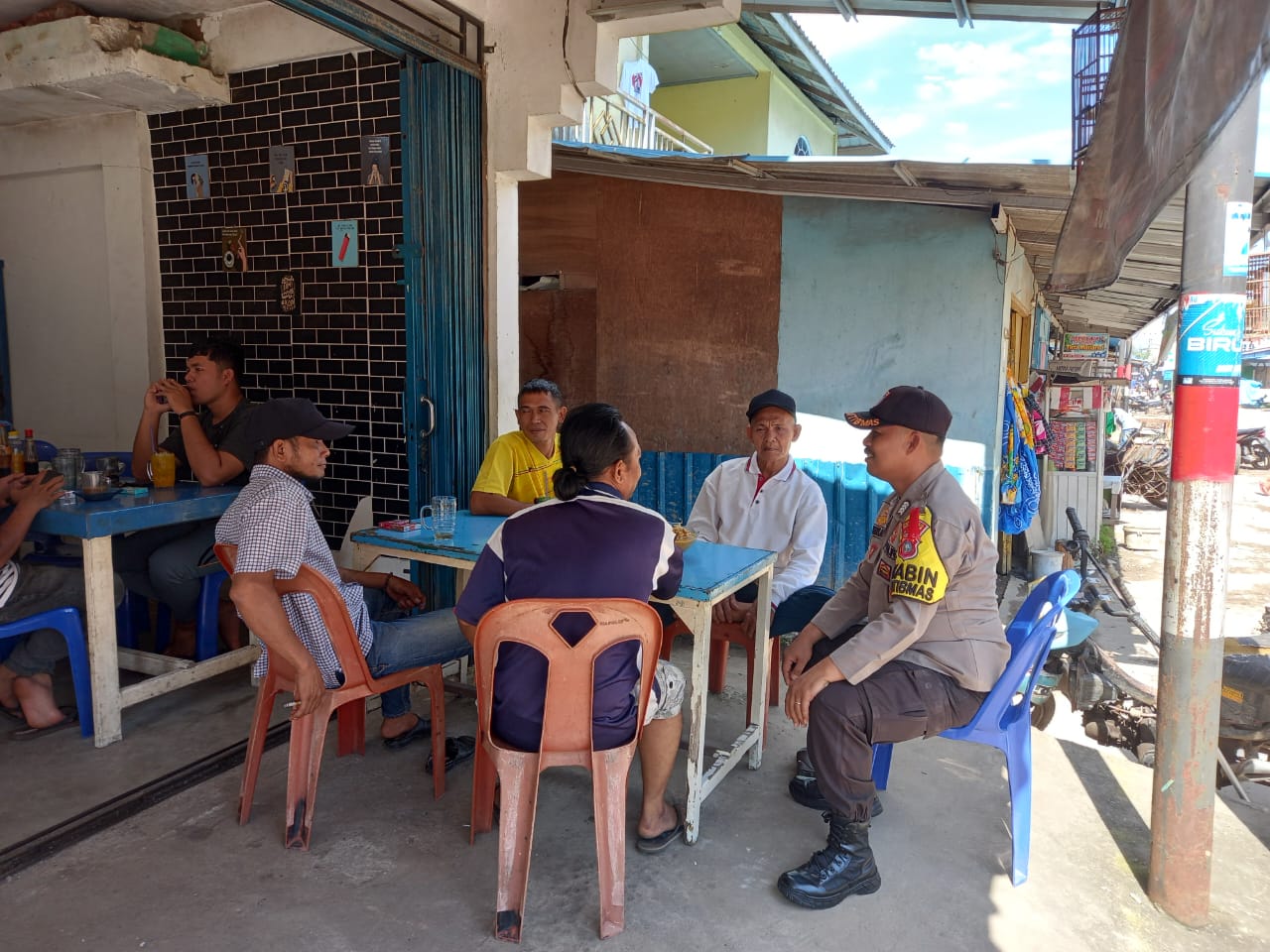 Cooling System, Polsek Pulau Burung Sapa Warga dan Imbau Pemilu Damai 2024