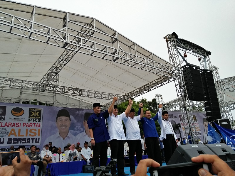 Tokoh Nasional Hingga Artis Religi Hadiri Deklarasi Syamsuar dan Edy Natar Nasution